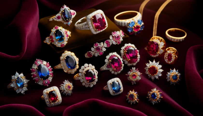 高級感のあるスピネルのジュエリーのイメージ写真
